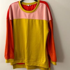 FashionNova sweatshirt sweater color block